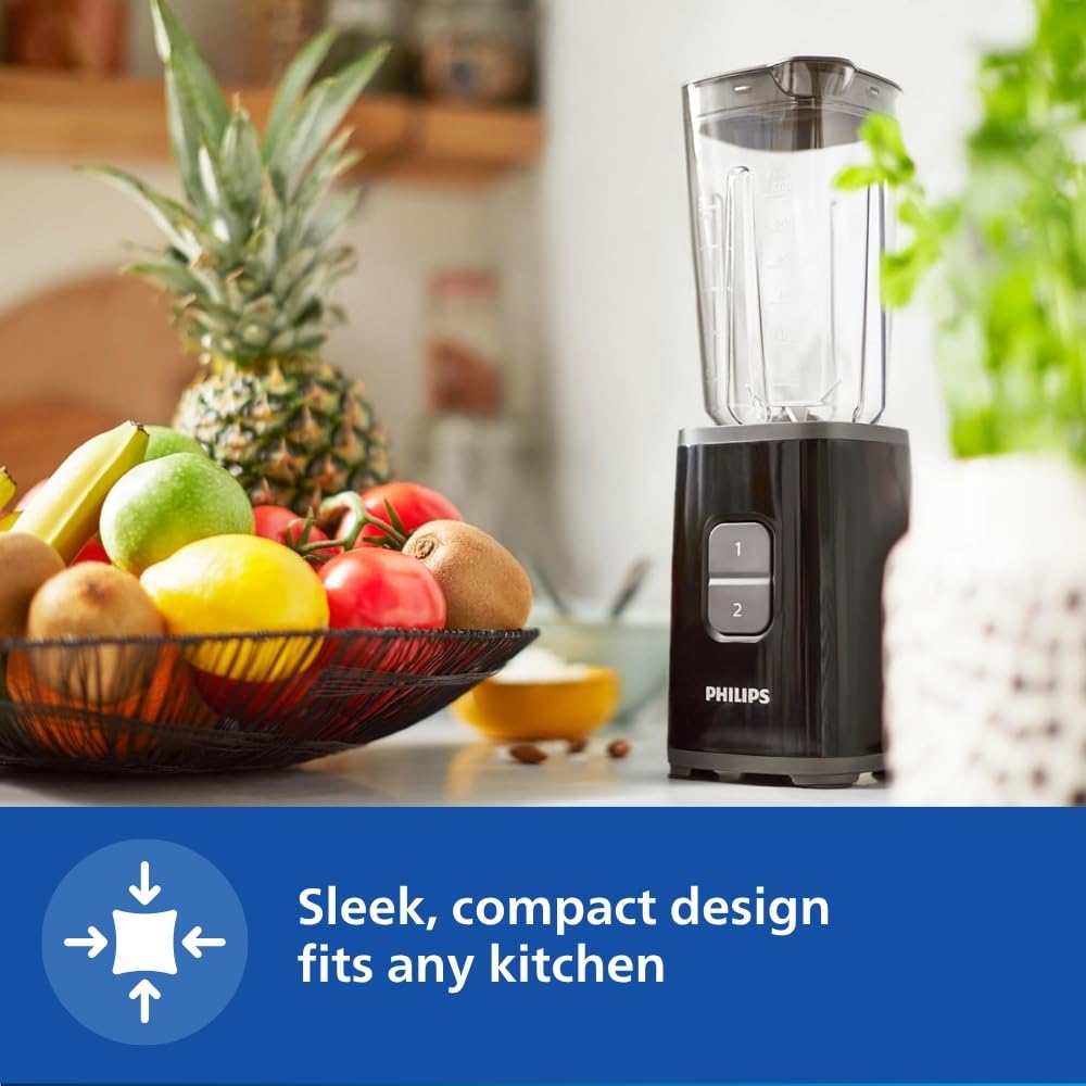 Philips HR2602/90 Mini Blender Mixer Grinder Smoothie Maker 350W Power 2-Jar Capacity